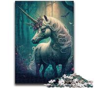 1000 Pieces Jigsaw Puzzles for Adults And Teens A Cartoon Unicorn Toys Educational Games Stress Relieving Parent-child Interaction for Ages 14+ 26x38cm