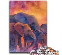 1000 Pieces Jigsaw Puzzles for Adults And Teens African Elephants 1000 Piece Jigsaw,for Challenging Toy Game And Family Play (50x75cm)