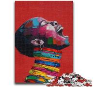 1000 Pieces Jigsaw Puzzles for Adults And Teens African Woman Oil Painting Puzzles for Teenagers,Brain Teaser - Birthday Gift for Men (50x75cm)