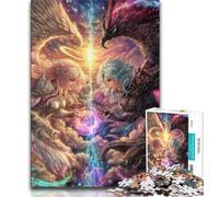 1000 Pieces Jigsaw Puzzles for Adults And Teens Angel Devil Anime Girl 1000 Piece Jigsaw,Stress Reliever Staycation Kill Time Enhance Love between Couples (size 38x26cm)