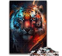1000 Pieces Jigsaw Puzzles for Adults And Teens Angry Tiger Train Your Brain And Hands Gifts for Friends And Family 38x26cm