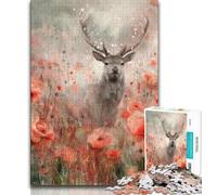 1000 Pieces Jigsaw Puzzles for Adults And Teens Animal Deer 1000 Pieces for Adults,Birthday Present, Gifts, Wall Art for Ages 14+ (size 38x26cm)