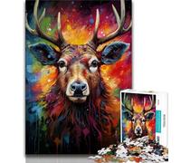 1000 Pieces Jigsaw Puzzles for Adults And Teens Animal Moose,Learning Educational Toys Family Games Suitable for Desktop Decoration 38x26cm