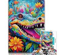 1000 Pieces Jigsaw Puzzles for Adults And Teens Animal Nile Crocodiles,Stress Reliever Staycation Kill Time Home Decoration Toys (75x50cm)