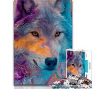 1000 Pieces Jigsaw Puzzles for Adults And Teens Animal Wolf Art,Help The Brain Exercise Addictive Toys to Cultivate Patience Enhance Memory (38x26cm)