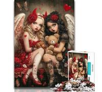 1000 Pieces Jigsaw Puzzles for Adults And Teens Anime Evil Girl Adult Puzzles,Challenging Game Toys Wall Decoration Unique Birthday And Xmas Gifts 50x75cm