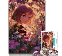 1000 Pieces Jigsaw Puzzles for Adults And Teens Anime Flower Girl 1000 Piece Jigsaw,Vibrant And Unique Design Relaxing & Challenging Puzzle Experience 75x50cm