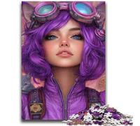 1000 Pieces Jigsaw Puzzles for Adults And Teens Anime Pilot Girl 1000 Piece Jigsaw,Vibrant And Unique Design Relaxing & Challenging Puzzle Experience (50x75cm)