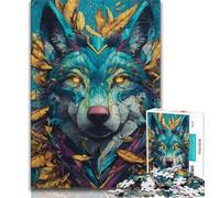 1000 Pieces Jigsaw Puzzles for Adults And Teens Art Wolf,Learning Educational Toys Family Games Enhance Love between Couples (38x26cm)