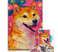 1000 Pieces Jigsaw Puzzles for Adults And Teens Artistic Shiba Inu Puzzles for Teenagers,is Ideal As Gifts for The Whole Family for Age 14 75x50cm