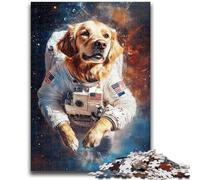 1000 Pieces Jigsaw Puzzles for Adults And Teens Astronaut Golden Retriever Adult Puzzles,Challenging Game Toys Wall Decoration Unique Birthday And Xmas Gifts (38x26cm)