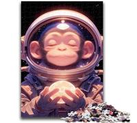 1000 Pieces Jigsaw Puzzles for Adults And Teens Astronaut Monkey Toys Educational Games Stress Relieving Suitable for Desktop Decoration 38x26cm