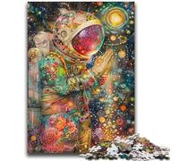 1000 Pieces Jigsaw Puzzles for Adults And Teens Astronaut Praying Puzzles for Teenagers,Staycation Kill Time with Matching Poster And Trivia Sheet (50x75cm)