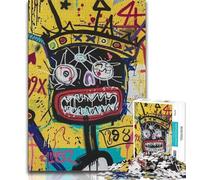 1000 Pieces Jigsaw Puzzles for Adults And Teens Basquiat-style Child Adult Jigsaw,Learning Educational Toys Family Games Gifts for Friends And Family 26x38cm