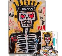 1000 Pieces Jigsaw Puzzles for Adults And Teens Basquiat-style Skeleton King,Artistic Wall Decor & Birthday Gift Idea for Friends,Home Office (38x26cm)