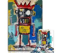 1000 Pieces Jigsaw Puzzles for Adults And Teens Basquiat-style Skull Crown Puzzles for Teenagers,is Ideal As Gifts for The Whole Family for Age 14 75x50cm