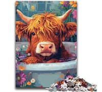 1000 Pieces Jigsaw Puzzles for Adults And Teens Bathroom Heights Cow Puzzles for Teenagers,is Ideal As Gifts for The Whole Family for Age 14 (75x50cm)