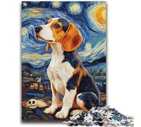 1000 Pieces Jigsaw Puzzles for Adults And Teens Beagle at Night Puzzles,Educational Stress Relief Toy Great Gifts And Toys (50x75cm)