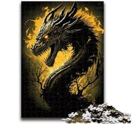 1000 Pieces Jigsaw Puzzles for Adults And Teens Beautiful Golden Dragon Challenging Game Gifts for Is Ideal As A Gift for The Whole Family 50x75cm