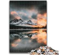 1000 Pieces Jigsaw Puzzles for Adults And Teens Beautiful Mountains And Lakes Help The Brain Exercise Addictive Toys to Cultivate Patience Gift For Birthdays 26x38cm
