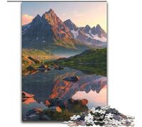 1000 Pieces Jigsaw Puzzles for Adults And Teens Beautiful Mountains And Lakes, Suitable for Ages 14 And Up Home Educational Games DIY Toys Artwork Gift (Size 26x38cm)