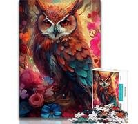 1000 Pieces Jigsaw Puzzles for Adults And Teens Beautiful Owl Jigsaw,Stress Reliever Staycation Kill Time Wishlist with Santa Claus (size 75x50cm)