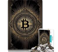 1000 Pieces Jigsaw Puzzles for Adults And Teens Bitcoin Logo 1000 Pieces for Adults,Game Toys Every Piece Is Unique - Challenging Family Fun Game (size 38x26cm)