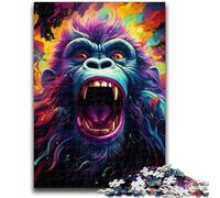1000 Pieces Jigsaw Puzzles for Adults And Teens Bizarre Colorful Monkey Train Your Brain And Hands Gifts for Friends And Family 38x26cm
