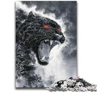 1000 Pieces Jigsaw Puzzles for Adults And Teens Black And White Tiger for Age 14 Years And over Family Games Christmas Game Presents for Women 50x75cm