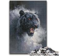 1000 Pieces Jigsaw Puzzles for Adults And Teens Black And White Tiger Toys Educational Games Stress Relieving Suitable for Desktop Decoration 50x75cm