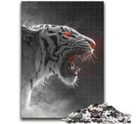 1000 Pieces Jigsaw Puzzles for Adults And Teens Black And White Tiger Toys Educational Games Stress Relieving Parent-child Interaction for Ages 14+ 50x75cm