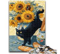 1000 Pieces Jigsaw Puzzles for Adults And Teens Black Cat Jigsaw,Artistic Wall Decor & Birthday Gift Idea for Friends, Home Office (38x26cm)