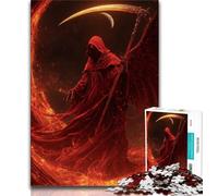 1000 Pieces Jigsaw Puzzles for Adults And Teens Blood Moon Reaper Jigsaw,Brain Intelligence Challenge Addictive Toys for Home Decoration (size 38x26cm)