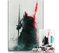 1000 Pieces Jigsaw Puzzles for Adults And Teens Blood Red Knight Puzzles for Adults,learning Educational for Is Ideal As A Gift for The Whole Family (size 75x50cm)