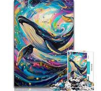 1000 Pieces Jigsaw Puzzles for Adults And Teens Blue Whale,Brain Intelligence Challenge Addictive Toys Birthday Present,Gifts,Wall Art 38x26cm