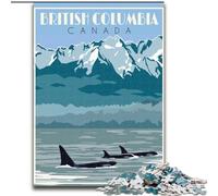 1000 Pieces Jigsaw Puzzles for Adults And Teens British Columbia Canada, Family Activity Unique Home Decor And Gifts for Ages 14+ 26x38cm