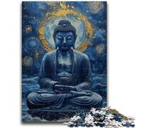1000 Pieces Jigsaw Puzzles for Adults And Teens Buddha Starry Night Style Art Puzzles for Teenagers,Staycation Kill Time with Matching Poster And Trivia Sheet (50x75cm)