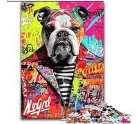 1000 Pieces Jigsaw Puzzles for Adults And Teens Bulldog Doodle, for Age 14+ Suitable for Couples Fun at Home Activities, Birthday Present,Travel Gifts (Size 50x75cm)