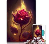 1000 Pieces Jigsaw Puzzles for Adults And Teens Burning Rose Adult Puzzles,Educational Toys & Games for Adults And Teenagers 75x50cm