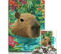 1000 Pieces Jigsaw Puzzles for Adults And Teens Capibara Adult Puzzles,Educational Games Home Decoration Suitable for Desktop Decoration (size 75x50cm)