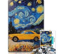 1000 Pieces Jigsaw Puzzles for Adults And Teens Car Under The Night Sky Jigsaw,Stress Reliever Staycation Kill Time Wishlist with Santa Claus (size 75x50cm)