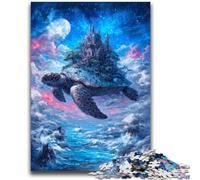 1000 Pieces Jigsaw Puzzles for Adults And Teens Castle on The Turtle's Back Toys Educational Games Stress Relieving Suitable for Desktop Decoration 50x75cm