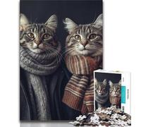 1000 Pieces Jigsaw Puzzles for Adults And Teens Cat Couple Puzzles for Adults,Unique Birthday And Gifts for And Age 14 Years Up (size 75x50cm)