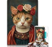 1000 Pieces Jigsaw Puzzles for Adults And Teens Cat Flowers 1000 Piece Jigsaw,Vibrant And Unique Design Relaxing & Challenging Puzzle Experience 75x50cm