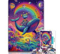 1000 Pieces Jigsaw Puzzles for Adults And Teens Cats And Whales Jigsaw,Learning Educational Toys Family Games Unique Birthday And Gifts (size 38x26cm)