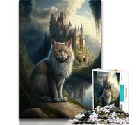 1000 Pieces Jigsaw Puzzles for Adults And Teens Cats on Alien Planet Adult Puzzles,Educational Toys & Games for Adults And Teenagers 38x26cm