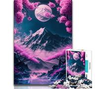 1000 Pieces Jigsaw Puzzles for Adults And Teens Cherry Blossom Japan Art Jigsaw,Brain Intelligence Challenge Addictive Toys for Home Decoration (size 38x26cm)