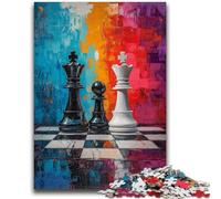 1000 Pieces Jigsaw Puzzles for Adults And Teens Chess Oil Painting Challenging Game Gifts for Is Ideal As A Gift for The Whole Family 50x75cm