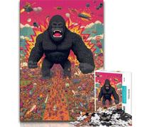 1000 Pieces Jigsaw Puzzles for Adults And Teens Chimpanzee 1000 Pieces for Adults,Game Toys Every Piece Is Unique - Challenging Family Fun Game (size 75x50cm)