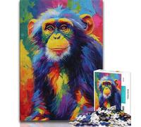 1000 Pieces Jigsaw Puzzles for Adults And Teens Chimpanzee Animal 1000 Piece Jigsaw,Vibrant And Unique Design Relaxing & Challenging Puzzle Experience 26x38cm